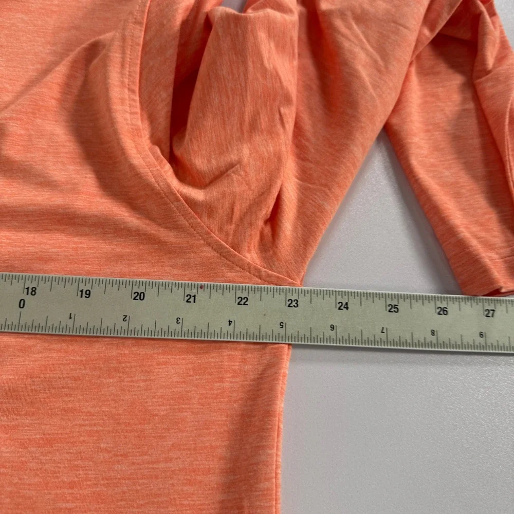 Bugatchi 1/4 Zip Pullover Mens Large Orange Heathered Trim Performance Golf